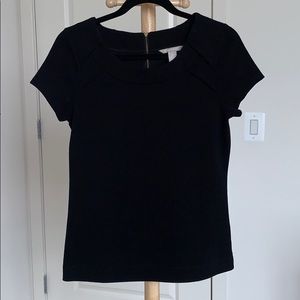 Banana Republic Short Sleeve Black Top